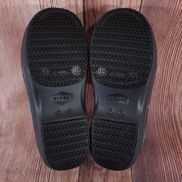 Crocs Womens 6 Neria Pro II Clog Multi Floral Slip Resistant Work Shoes 205385 - Picture 13 of 15